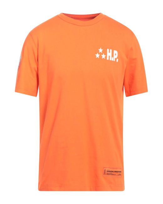 Heron Preston Orange T-shirt for men
