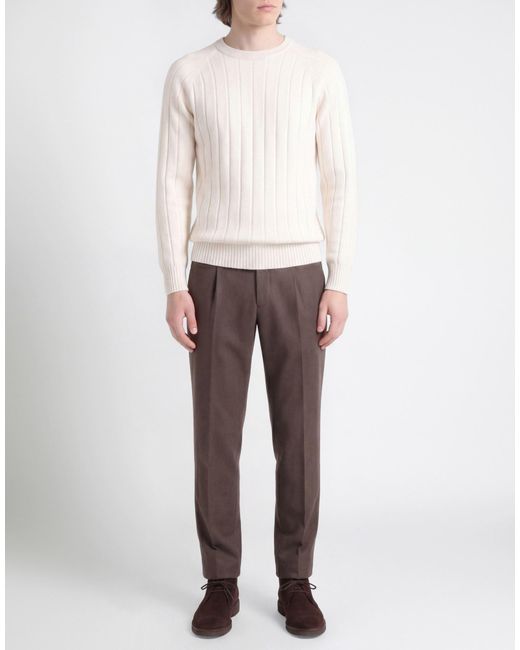 Gran Sasso White Cream Sweater Cashmere for men