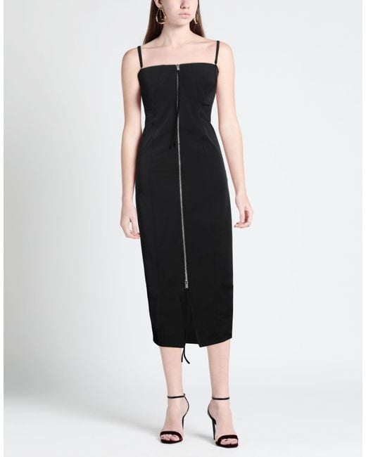 Blumarine Black Maxi Dress Polyester, Elastane