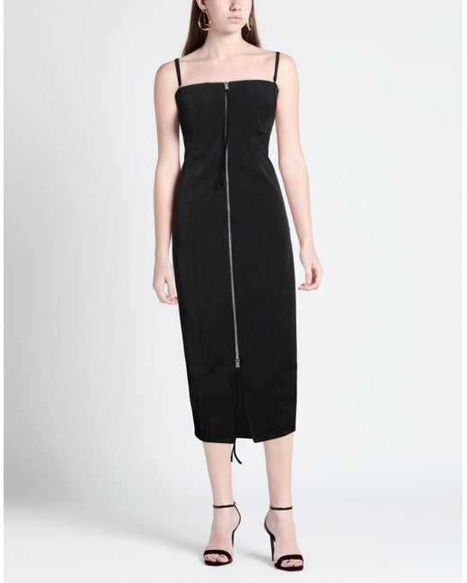 Blumarine Black Maxi Dress Polyester, Elastane