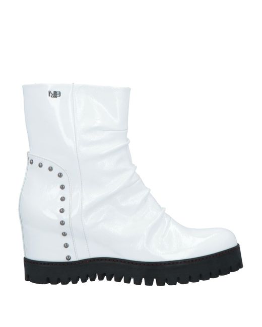 Norma J. Baker White Ankle Boots