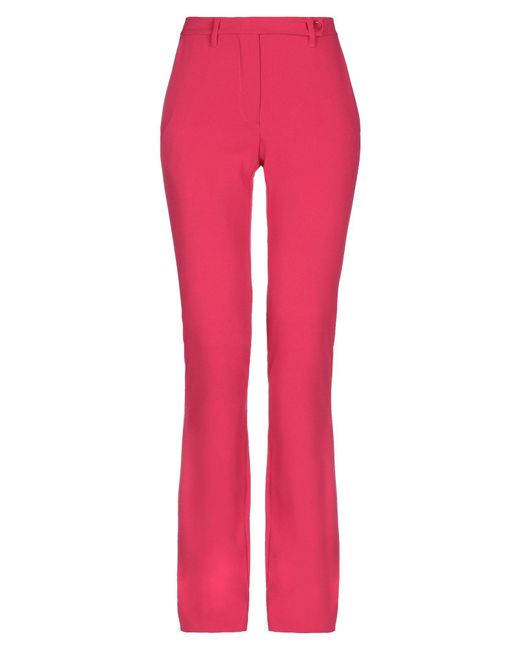 Denny Rose Pink Fuchsia Pants Polyester, Elastane