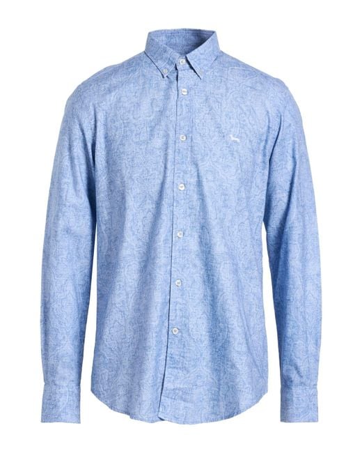 Harmont & Blaine Blue Azure Shirt Cotton for men