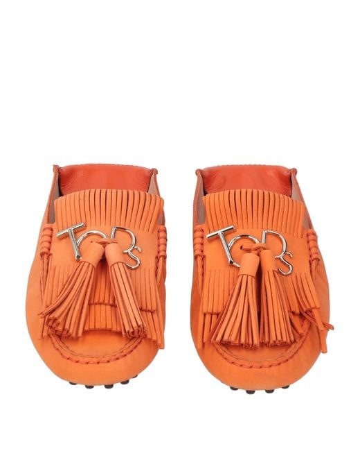 Tod's Orange Mules & Clogs
