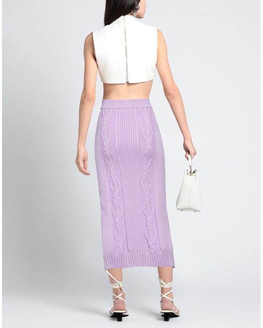 Patrizia Pepe Purple Midi Skirt