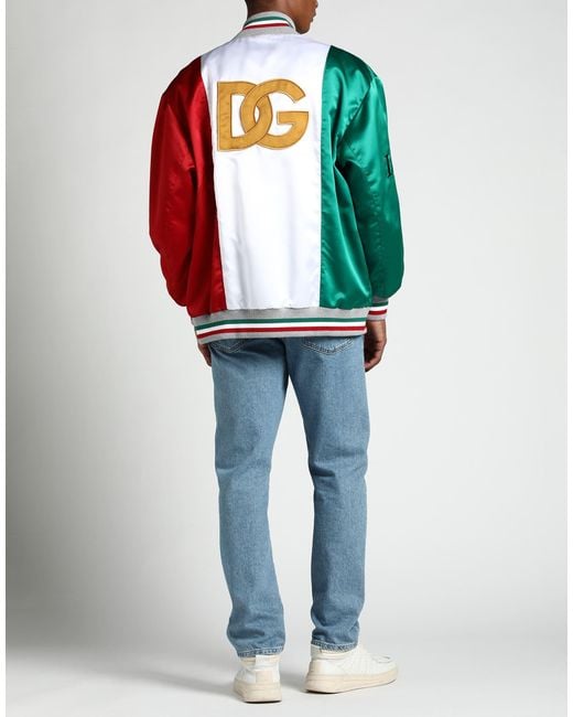 Dolce & Gabbana Red Jacket Polyester, Viscose, Cotton, Elastane for men