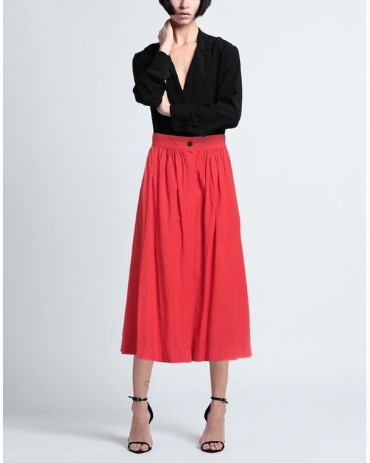 Mii Red Midi Skirt