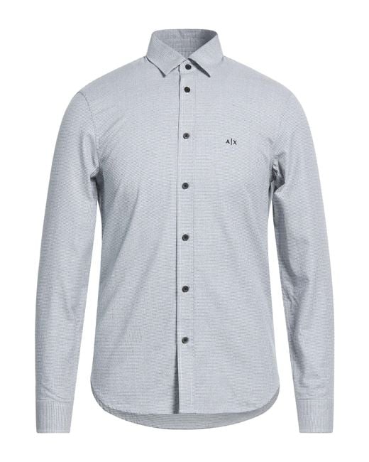 ARMANI EXCHANGE Blue Shirt Cotton for men