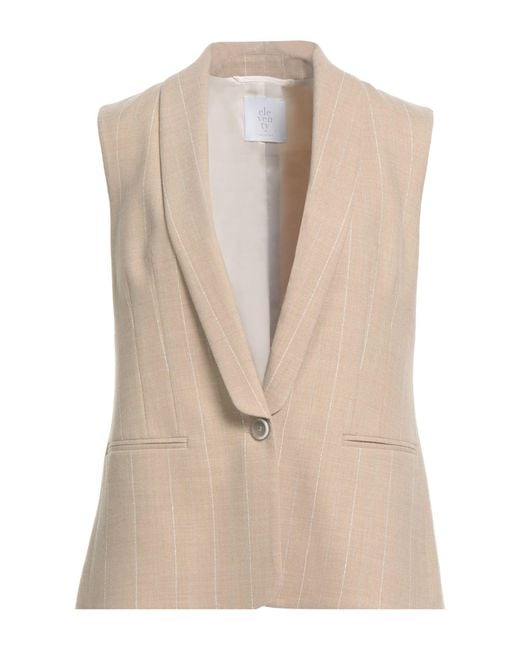 Eleventy Natural Blazer Wool, Elastane