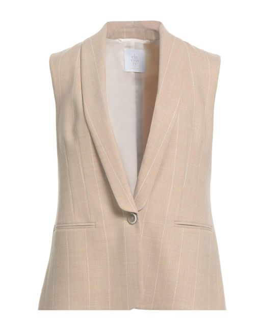 Eleventy Natural Blazer Wool, Elastane