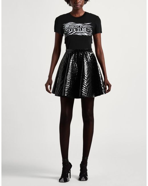 Versace Jeans Couture Black T-Shirt Cotton, Elastane