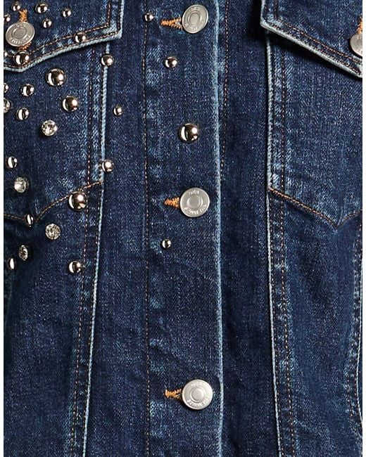 DES_PHEMMES Blue Denim Outerwear Cotton, Elastane