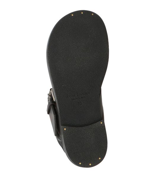 Acne Gray Dark Mules & Clogs Leather