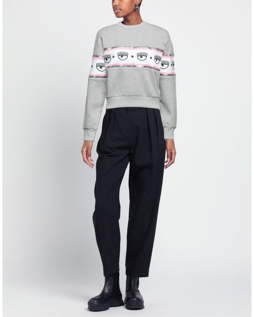 Chiara Ferragni Gray Sweatshirt