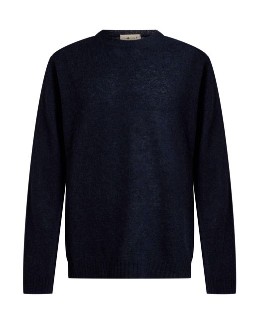 Irish Crone Blue Sweater Alpaca Wool, Polyamide, Wool for men