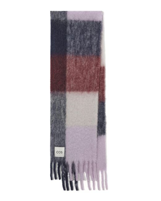 COS Purple Oversized Mohair-blend Scarf