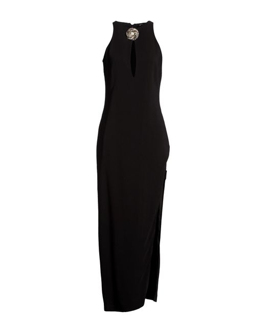Amen Black Maxi Dress Viscose, Elastane