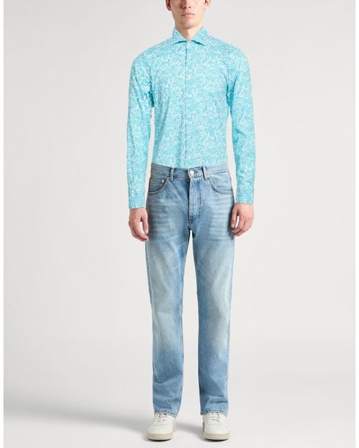 Fedeli Blue Shirt for men
