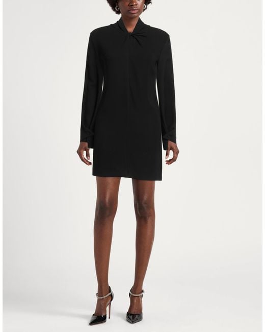 Semicouture Black Mini Dress Viscose, Elastane