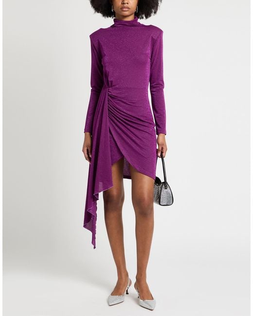 Toy G. Purple Mini Dress Polyester, Elastane
