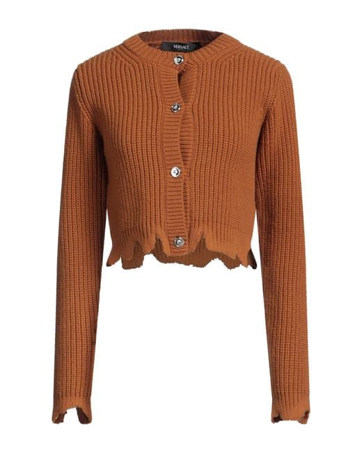 Versace Brown Cardigan Wool