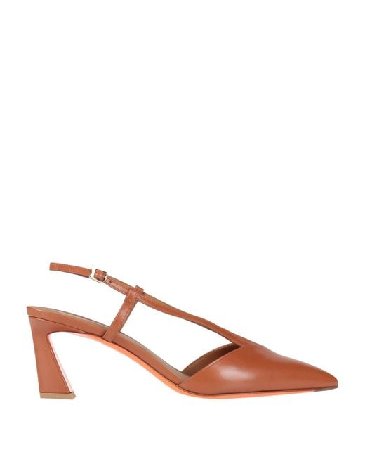Santoni Brown Pumps Leather
