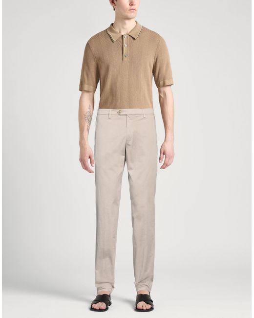 Trussardi Natural Pants Cotton, Elastane for men