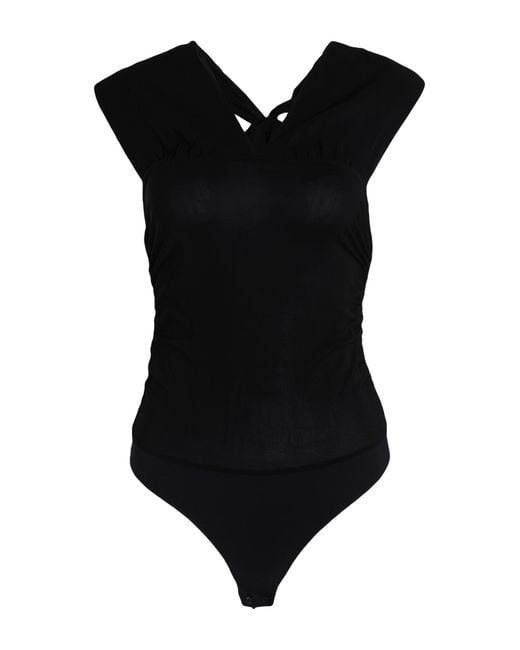 Pinko Black Bodysuit Viscose, Elastane, Polyamide