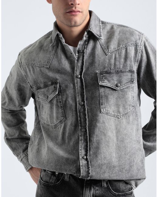 Chemise en jean Boss pour homme en coloris Gray