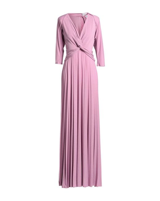 Marella Pink Maxi Dress Viscose, Polyester, Metallic Fiber, Elastane