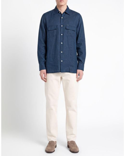 Camisa Kiton de hombre de color Blue