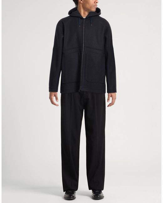 Herno Blue Midnight Coat Virgin Wool, Polyamide, Polyurethane for men