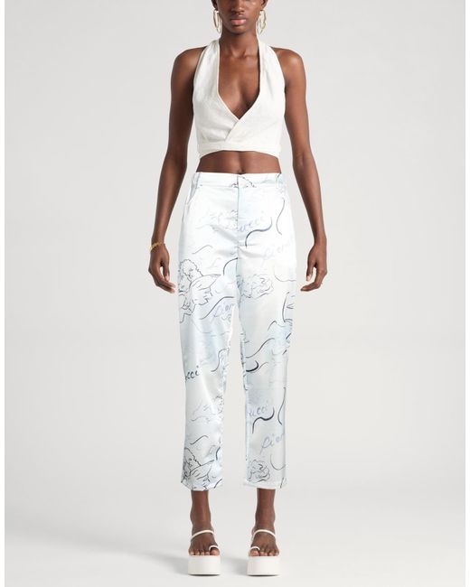 Fiorucci White Pants Polyester, Elastane