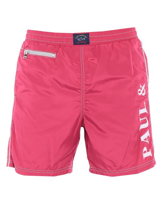 Paul & Shark Pink Swim Trunks for men