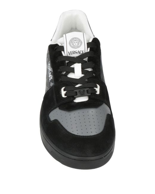 Versace Black Sneakers Leather for men