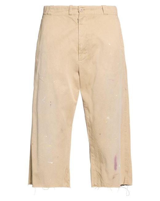 MM6 by Maison Margiela Natural Shorts & Bermuda Shorts Cotton for men