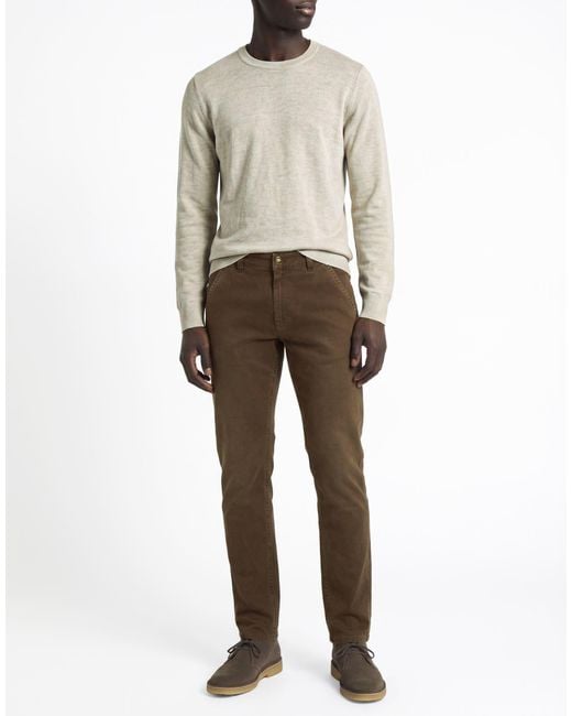 BARMAS Brown Pants Cotton, Elastane for men