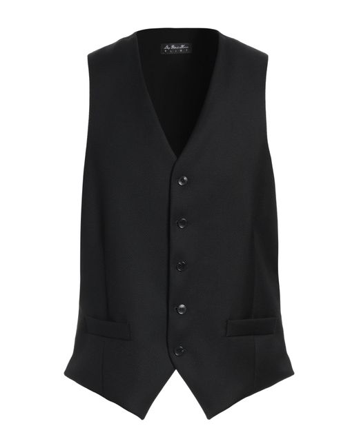 Luigi Bianchi Black Waistcoat for men
