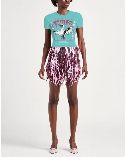 Versace Jeans Couture Blue T-Shirt Cotton, Elastane