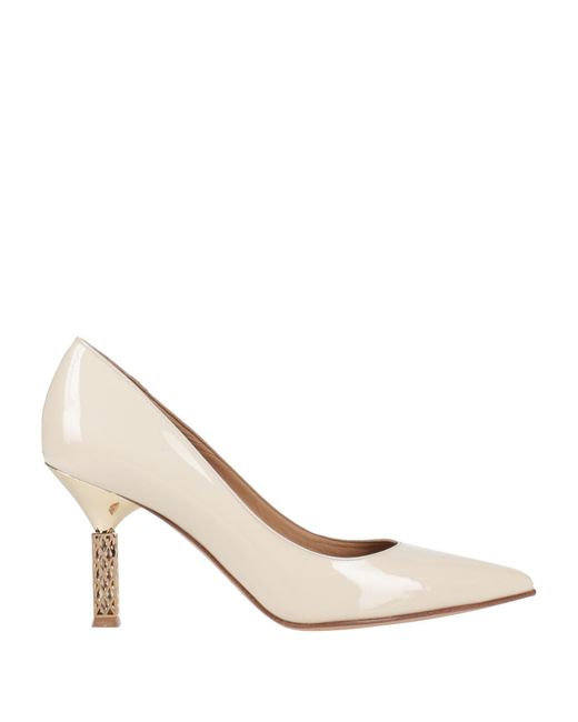 Wo Milano Natural Ivory Pumps Leather