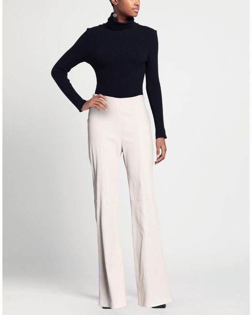 Desa Nineteenseventytwo White Light Pants Leather