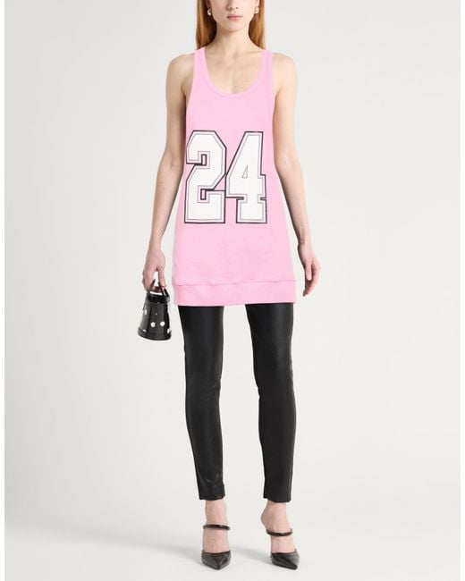 MSGM Pink Tank Top Cotton