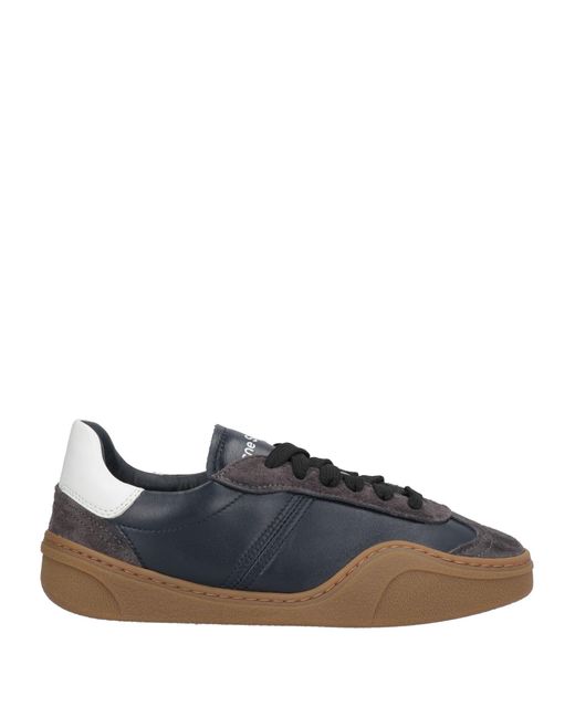 Acne Blue Charcoal Sneakers Leather