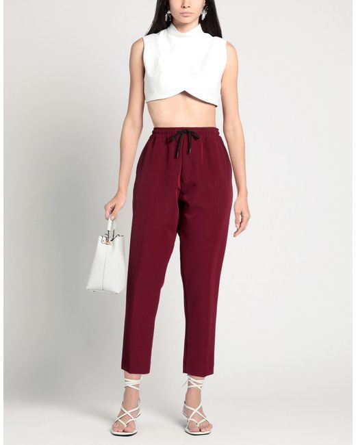 OVER/D Red Pants Polyester, Elastane