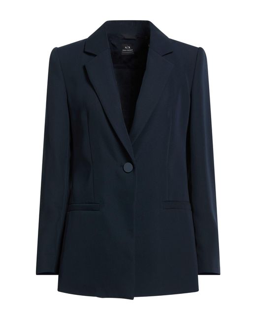ARMANI EXCHANGE Blue Edition Midnight Blazer Polyester