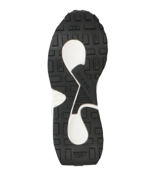 DIESEL White Sneakers Polyester, Polyurethane