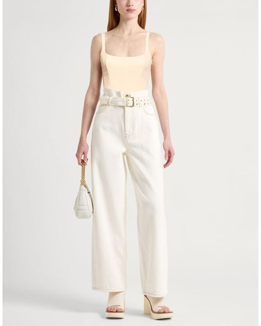 Patrizia Pepe Natural Top Polyester, Elastane