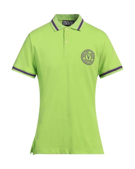 Versace Jeans Couture Green Polo Shirt for men