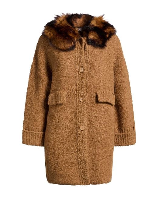 Liu Jo Brown Coat Acrylic, Wool, Polyester, Alpaca Wool