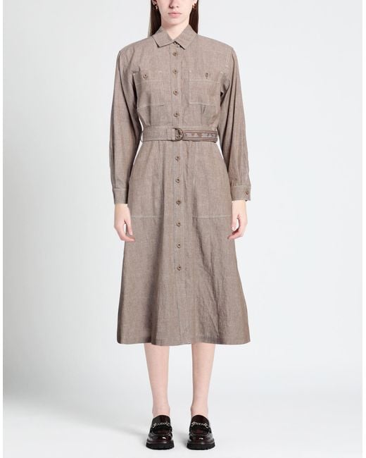 Max Mara Brown Midi Dress